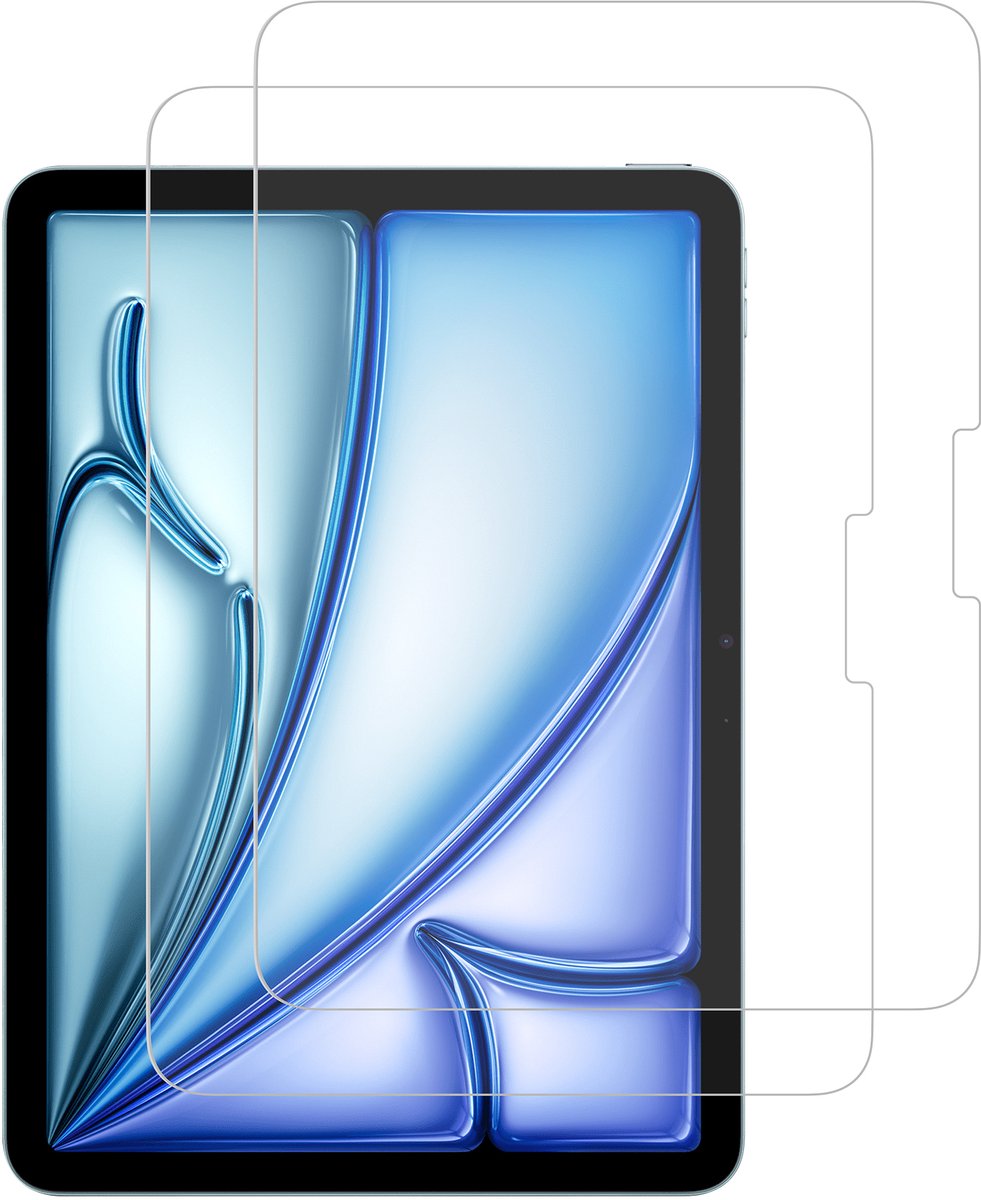 imoshion 2 Stuks Tablet Screenprotector - Geschikt voor iPad Air 11 inch (2026) M4 / Air 11 inch (2025) M3 / Air 11 inch (2024) M2 / 11 (2025) 11 inch / 10e generatie (2022) 10.9 inch - Gehard Glas - 2 Pack
