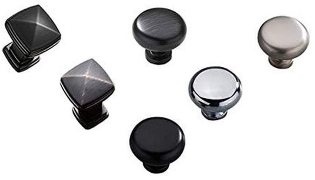 Handvat Mat Zwart - Enkele Gat Handgreep - Zinklegering - Modern Design - Ergonomisch - 30mm x 30mm x 26mm - Deurgreep
