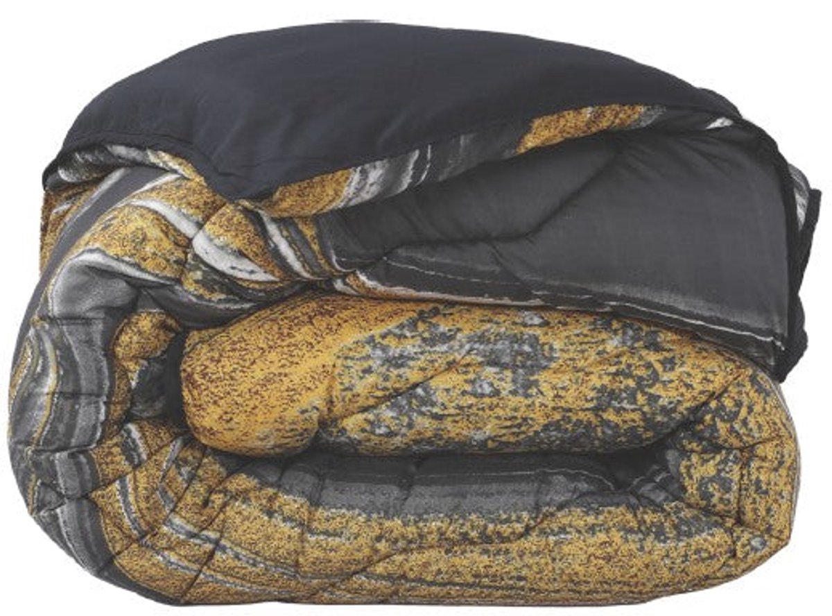 Dekbed Zonder Overtrek Marble Black | Easy Dekbed Uni | 200x200/220cm + 2 Kussenslopen 60x70cm