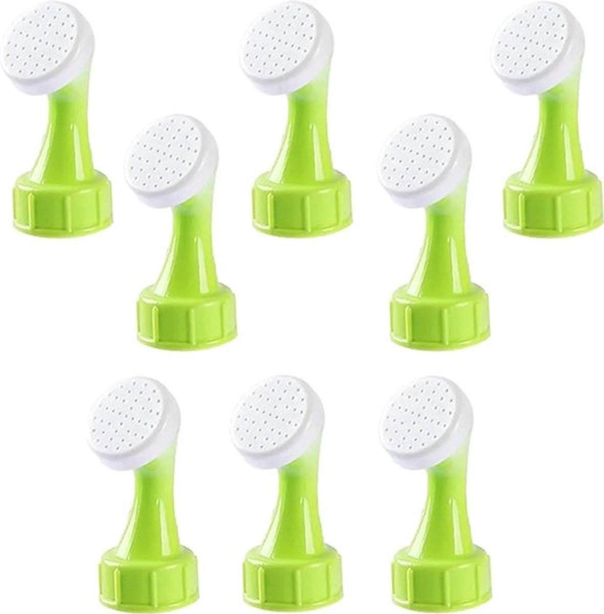Flesgietaccessoires, 8-delige set. Gemaakt van kunststof. Accessoires voor het water geven van planten. Accessoires voor draagbare gieters. Flesgieter. Waternaald. Geschikt voor sproeiers.
