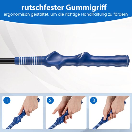 COSTWAY Golf Swing Trainer, 80 cm golftrainingshulp met gewichtskop, antislip grip & geluid, golfvliegtrainer voor houdingscorrectie, golfzwaaitrainer-hulp voor binnen en buiten van Costway — afbeelding 3