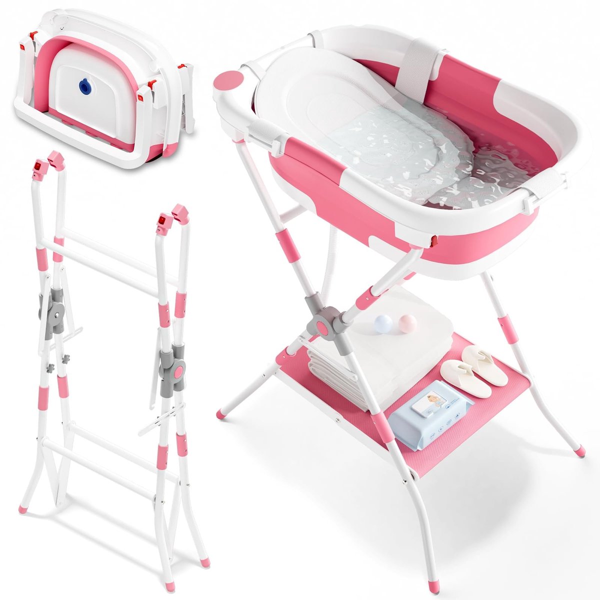 Solidchoice - Multifunctionele Opvouwbare Baby Badkuip met Standaard