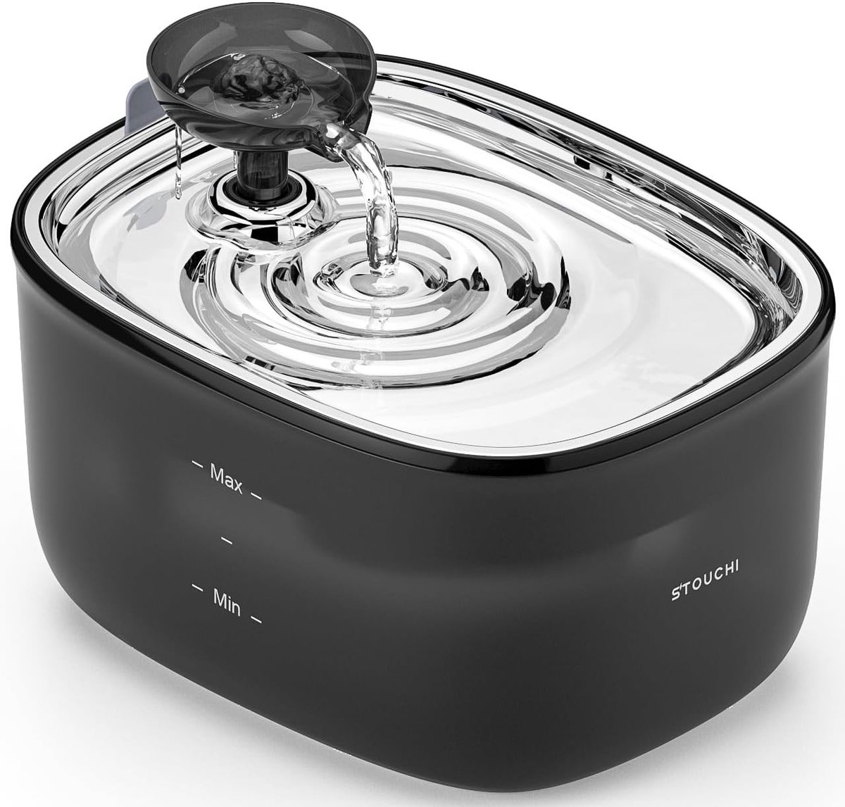 Waterfontein voor kat - RVS - 2,5 liter - BPA-vrije drinkfontein met LED en filters - Voor katten en kleine honden