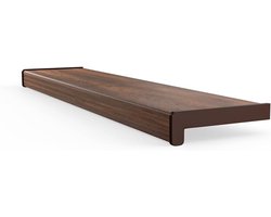Vensterbank Kunststof - Raambekleding Binnen - Interieur Decoratie - Onderhoudsvriendelijk Robuust - 35 cm Diep - Notenhout