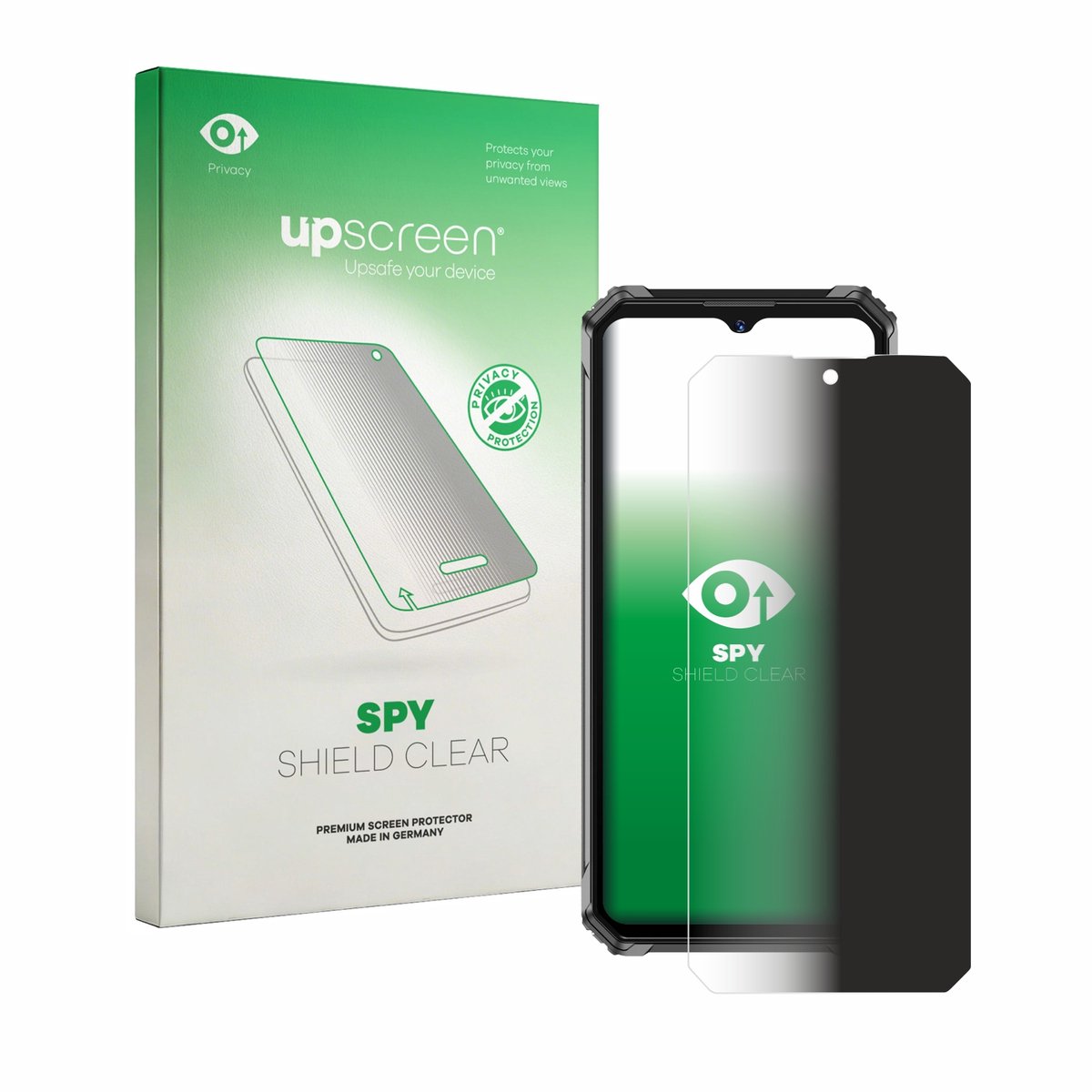 upscreen - privacy screenprotector voor Oukitel G7 - Folie Beschermfolie Blauwlichtfilter