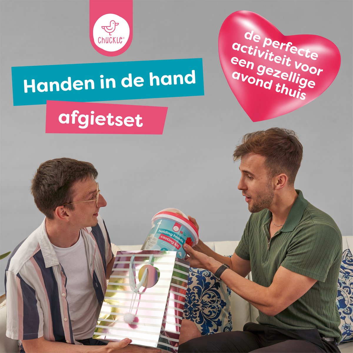 Chuckle – 3D Gipsafdruk Set - Handafdrukset - Handgietset voor Koppels en Familie met Goudverf - Eenvoudig te Gebruiken - Uniek Cadeau en Souvenir voor Jubilea - Verjaardagen en Kerstmis — afbeelding 10