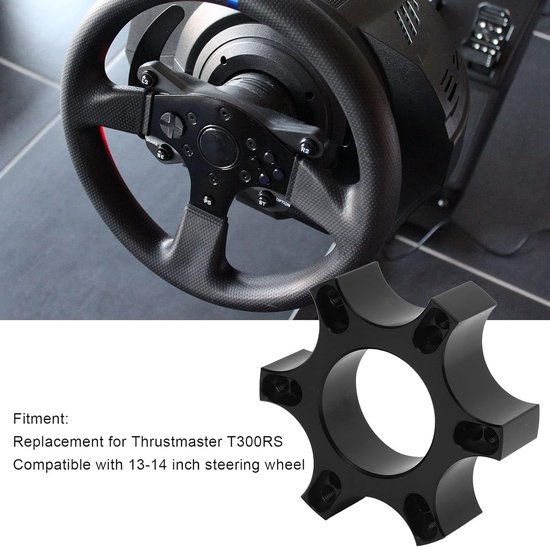 Stuurwiel adapterplaat - Race stuur adapter - Preciezer rijden - Aluminium legering - 70 mm gatafstand - Zilver van Merkloos — afbeelding 3