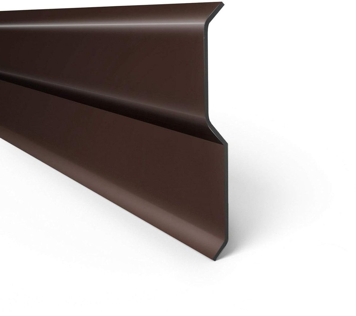 Wandafdeklijst Aluminium - Kapstrip Dakbedekking - Schoorsteen Afwerken - Weerbestendig Aluminium - 1 m lang 77 mm breed