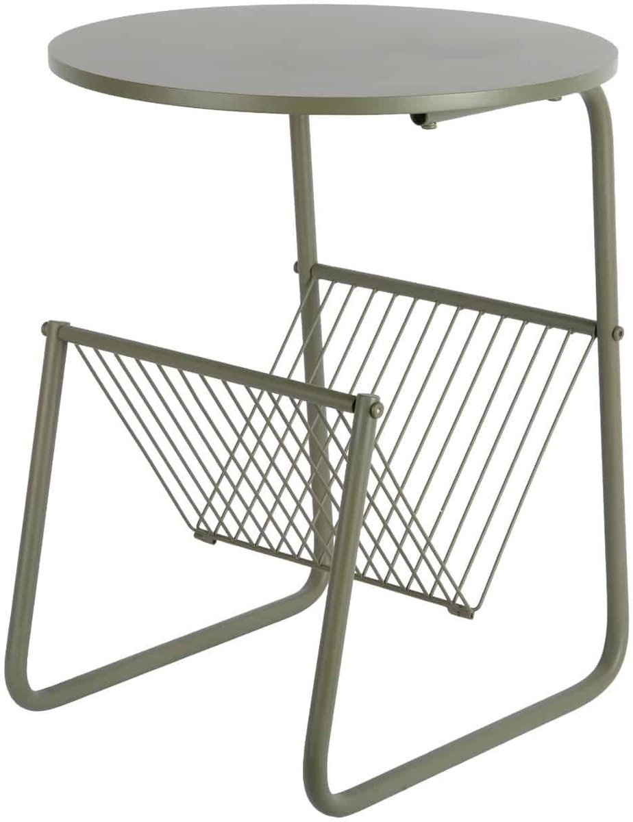 Leitmotiv Bijzettafel Riqueza Revista - Groen - 40x40x49cm - Modern