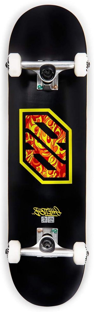 Compleet skateboard - Street board - Street en park - Hollow kingpin - 8.125 inch - Flame yell