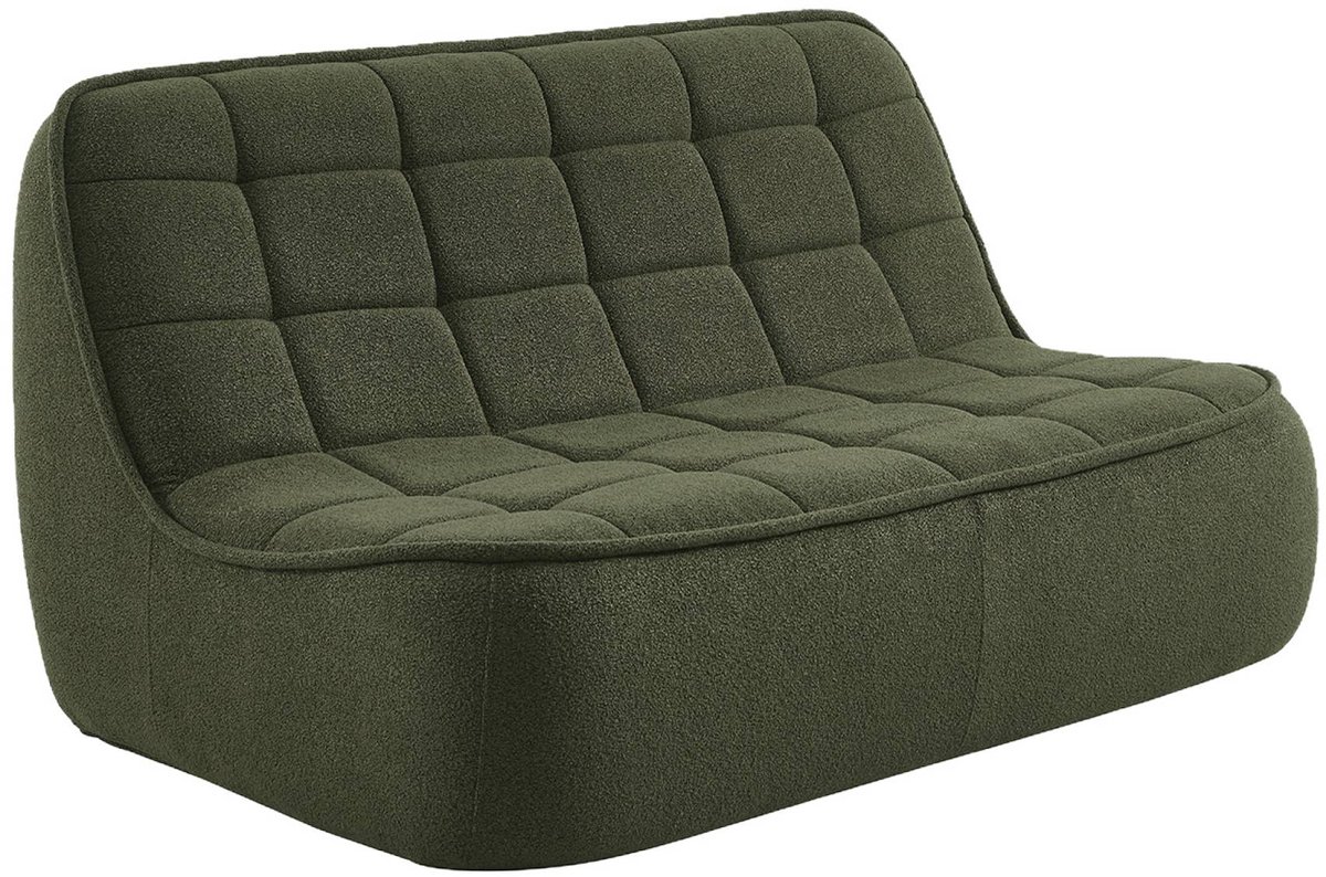 sweeek - Getextureerde bouclé fauteuil 2-zits bankje - boni