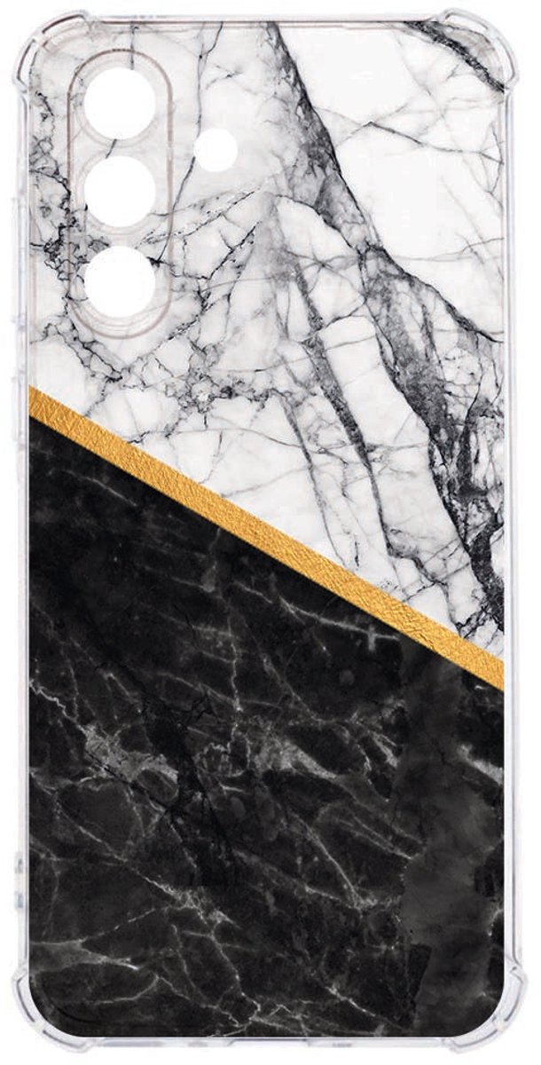 Backcover Hoesje Samsung Galaxy A26 Marble White Black Shockproof
