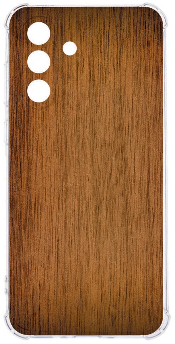 Samsung Galaxy A26 TPU Siliconen Hoesje Donker Hout Antishock