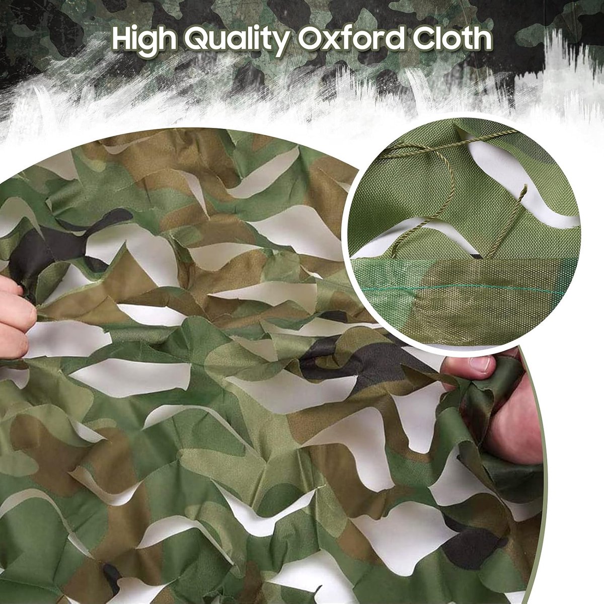 Camouflage Net - Lichtgewicht - Sneldrogend - Militaire Camouflage Net - Oxford Stof Dekking voor Jagen - Kamperen of Kinderspeelgoed