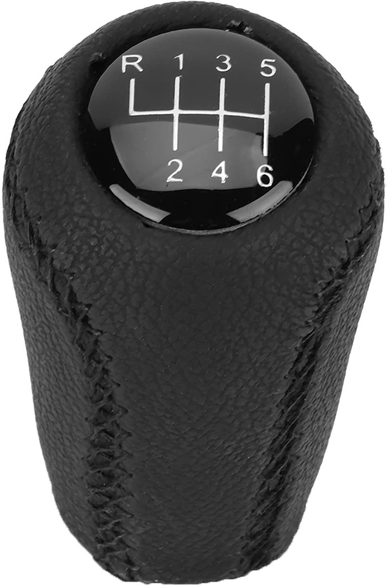 aladdien - Auto Versnellingspook Knop - Versnellingsbak Handvat - Ergonomisch - 6 Snelheden - Kunststof - Geschikt voor 2005-2011 - Zwart