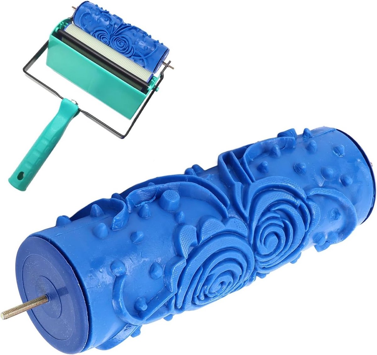 DIY Patroon Verfroller 5 Inch, Textuur Rubber Roller voor Muurdecoratie, Decoratieve Art Roller en Muurpatroon Roller voor Creatieve Projecten