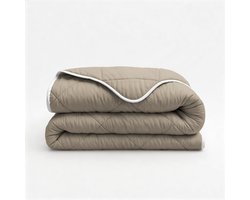 Dekbed-Discounter - Fresh and Co Dekbed Zonder Overtrek 240 x 200 cm - Wasbaar dekbed - Wasbaar op 40 graden - Met Ritssluiting - Taupe