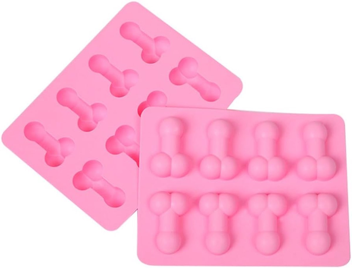 IJsblokjes vorm piemel - IJsklontjes mal - Penisvorm - Makkelijk uitduwen - IJs blokjes maken - Chocolade / zeep maken - Zeepvorm - Vormpjes maken - Icecube tray - Ice mold - Siliconen - 1 stuk -Jonyx