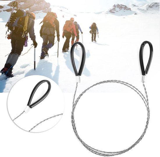 ONF3 - Roestvrij stalen draadzaag - Noodzaag voor outdoor - Lichtgewicht en flexibel - Geschikt voor bushcraft en camping - Zilver van Onf3 — afbeelding 3