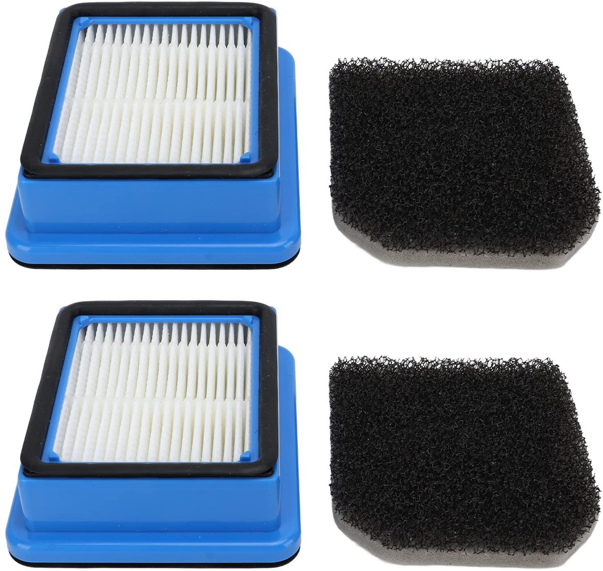 Golden crown - Stofzuiger Filter Vervanging - Hoog rendement - Geschikt voor Q6 Q7 Q8 WQ61 WQ71 WQ81 - 2 Stuks - Filter en schijffilter