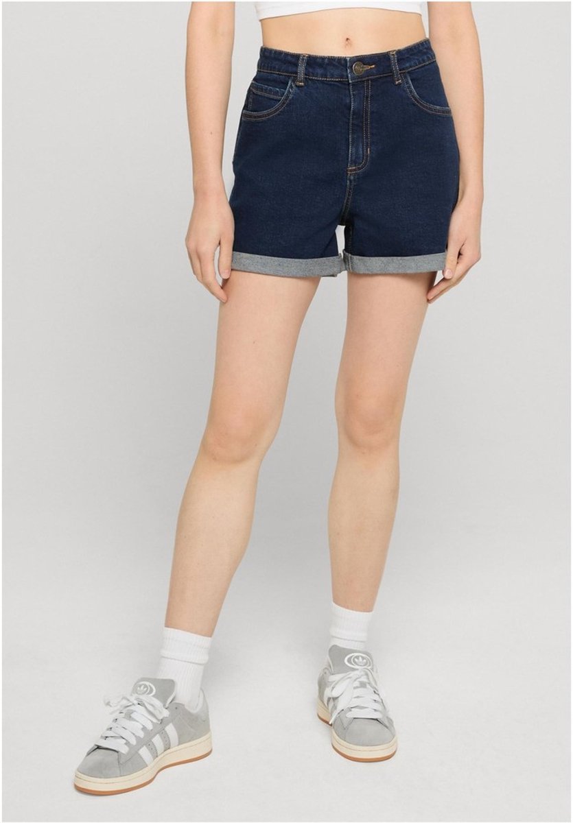 Urban Classics High Waist Korte broek Taille 27 inch Blauw