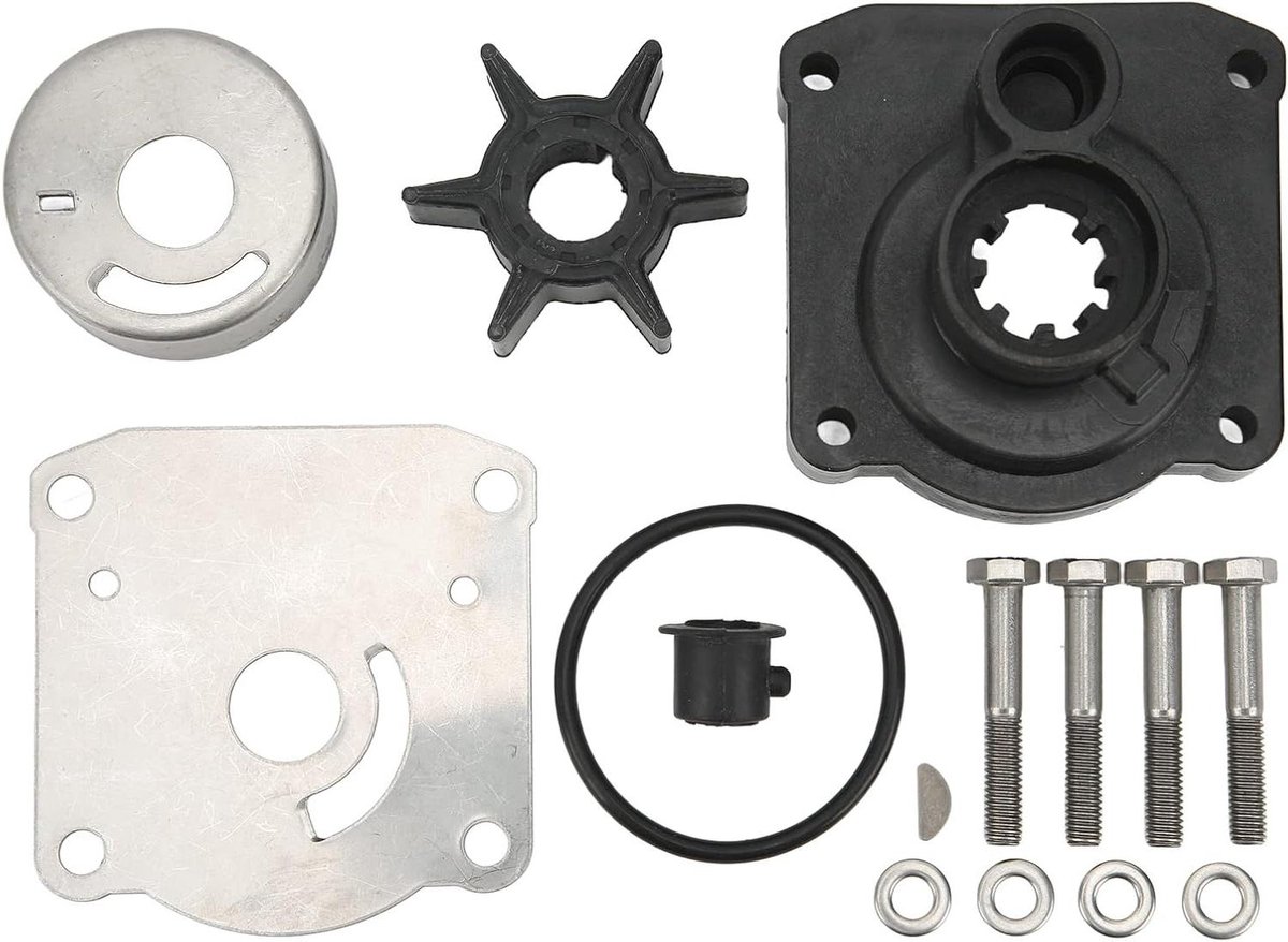 Waterpomp Reparatieset - Impeller Kit - Motor Koeling - Duurzaam Materiaal - 25/30 PK - Zwart
