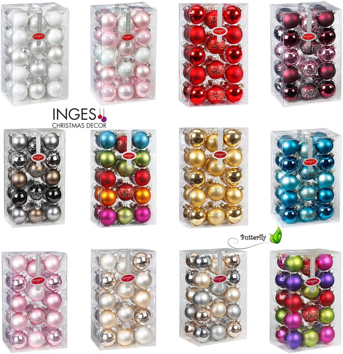 Kerstballen Set - Kerstversiering Ballen - Kerstboom Versieren - Glas Met Verzilvering - 6 cm 28 Stuks - Zilver – foto 2