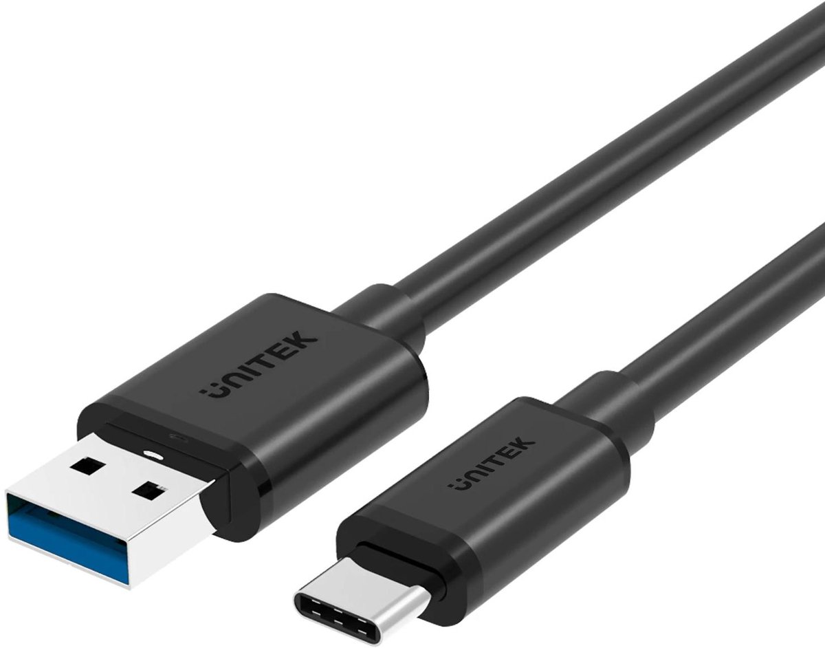 Just Mobile UNITEK Y-C474BK USB-kabel 1 m USB 3.2 Gen 1 (3.1 Gen 1) USB A USB C Zwart
