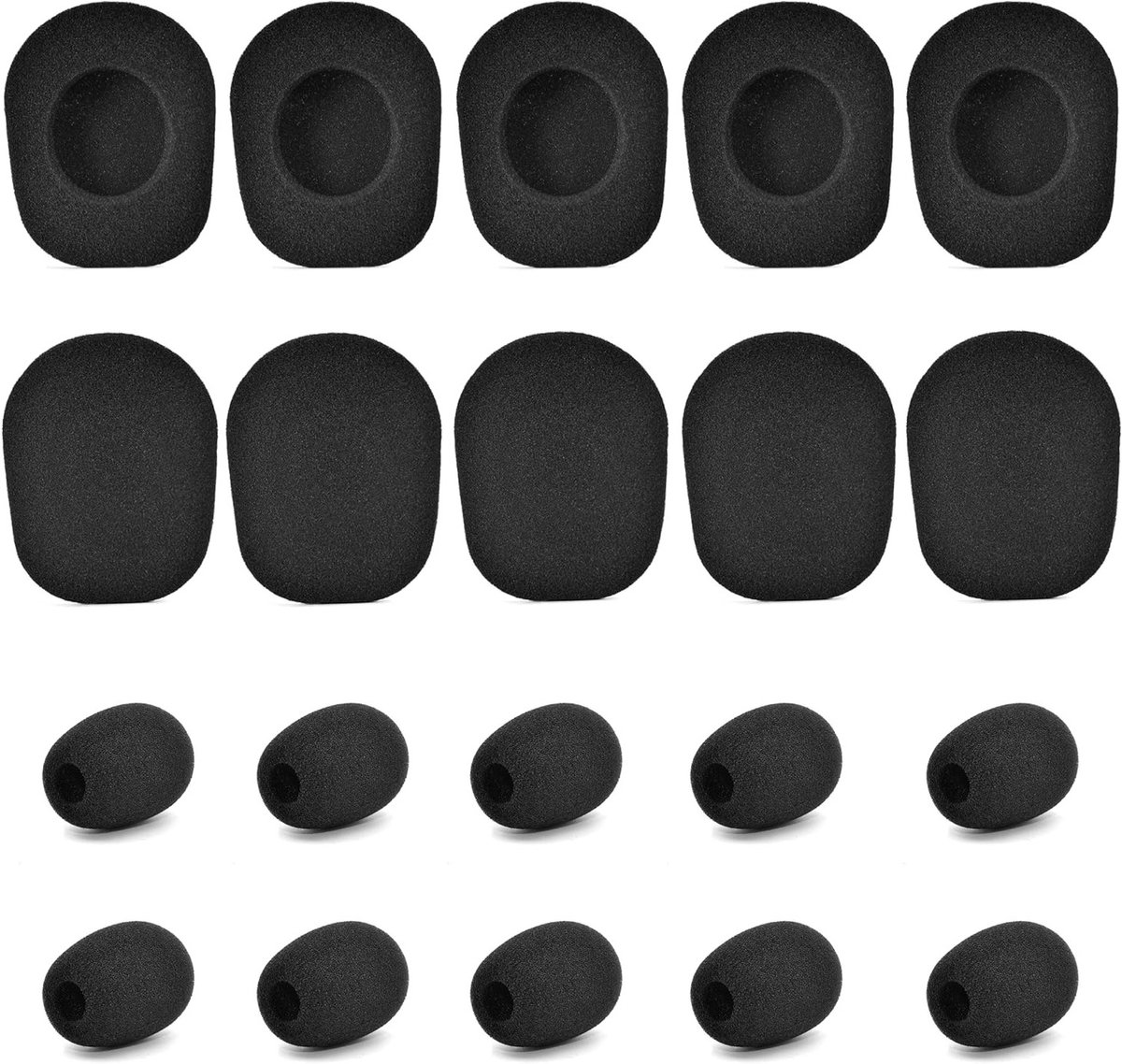 20 Stuks Vervangende Oorkussens en Microfoon Schuim voor Bluetooth Headset - Comfortabele Oorkussens voor Trucker Headsets en Geluidsisolatie