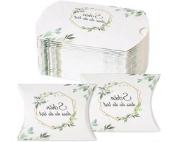 Gastgeschenkdoosjes met opschrift "Ich dass Du Da Bist" voor bruiloft, communie en doop, 50 stuks, perfect voor snoep en bedankjes