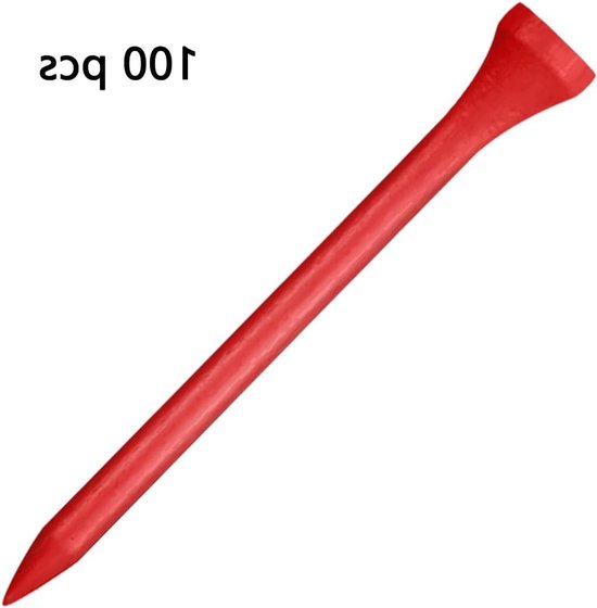Tees 83mm 100 Stuks, Lange Houten Golf Tees (Rood, 3-1/4 inch) — afbeelding 3