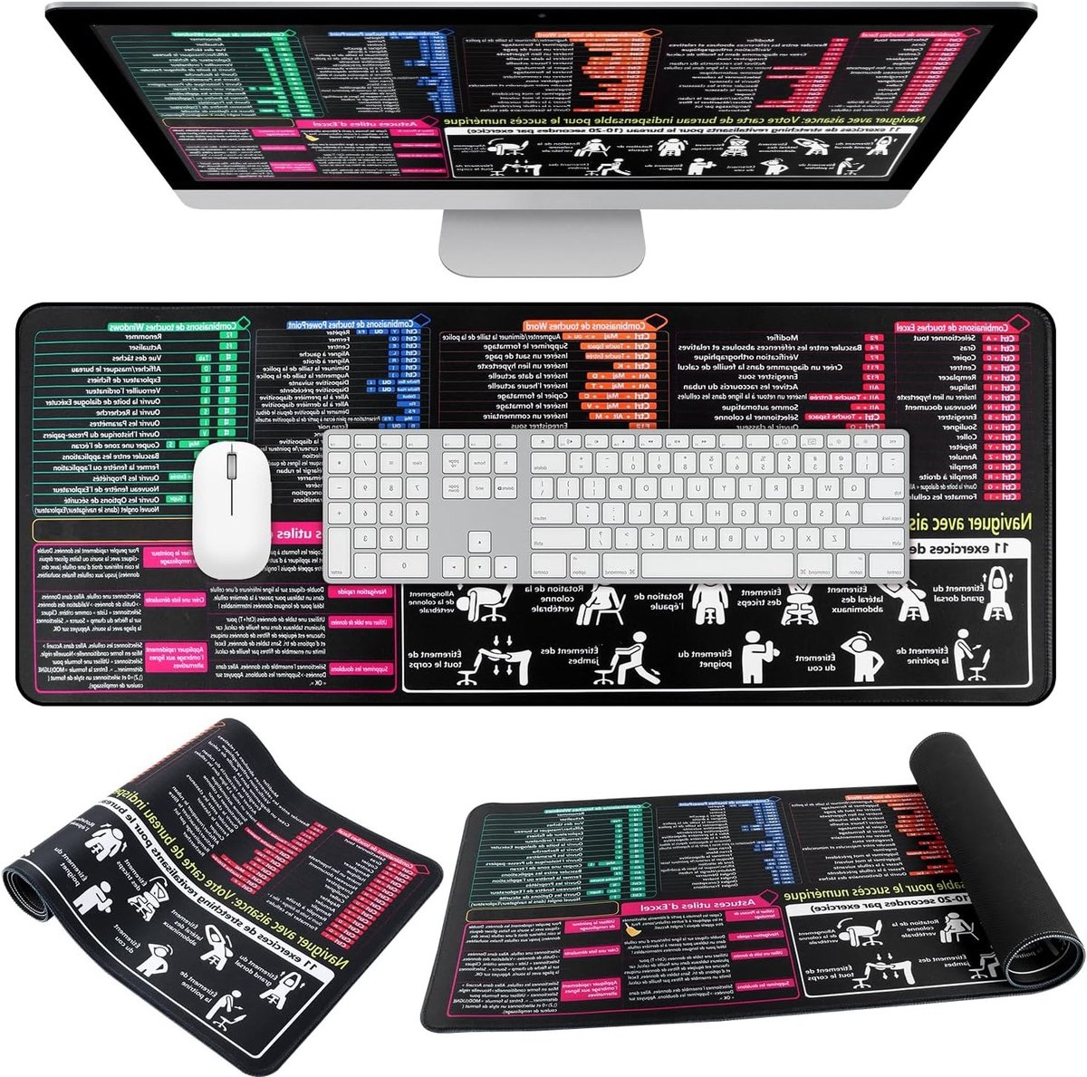 Grote Desk Pad en Muismat 80 x 30 cm voor Computer en Laptop, Ideaal voor Thuiswerk en Kantoorgebruik
