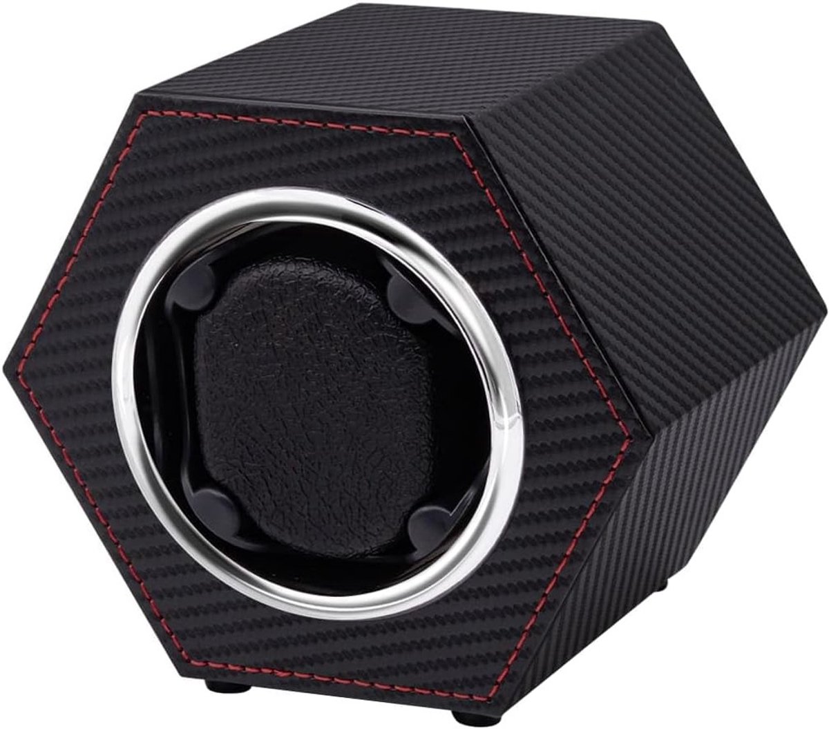 Automatische Horloge Winder van PU Lederen Materialen, Stille Motor en USB-C Aansluiting voor 1 Horloge Opslag en Display
