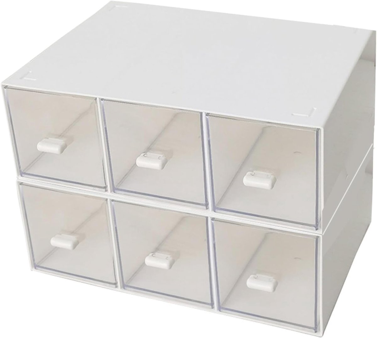 2 Stuks Witte Plastic Theeopslagdozen 23x16.7x8cm, Theezakjeshouder, Organiser voor Koffie, Suiker en Make-up