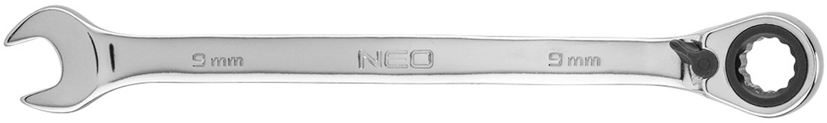 NEO 09-321 - Steeksleutel met ratel - 9 mm - 72-Tands - Chroom-Vanadiumstaal