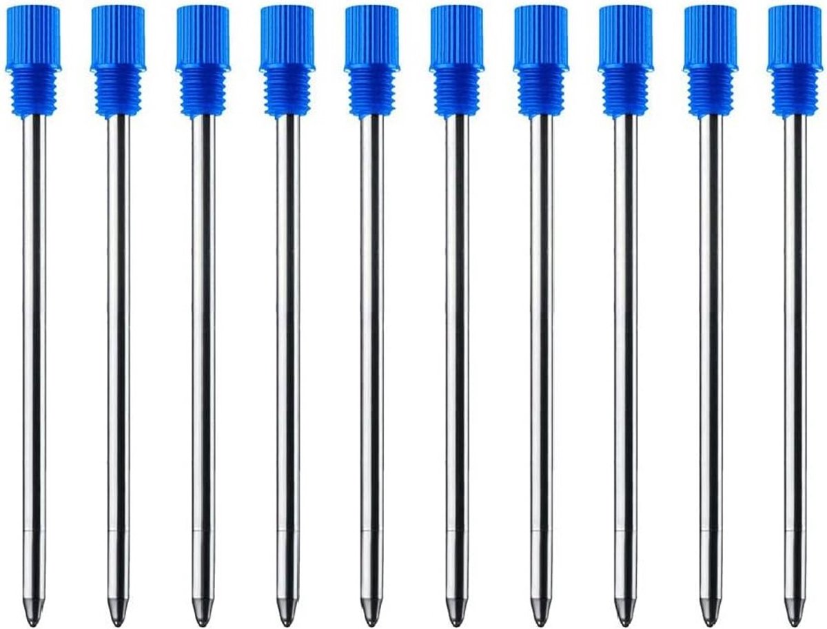 Vervangbare balpen navullingen 0.7mm blauwe inkt, glad schrijven, ideaal voor school en kantoor, 10 stuks