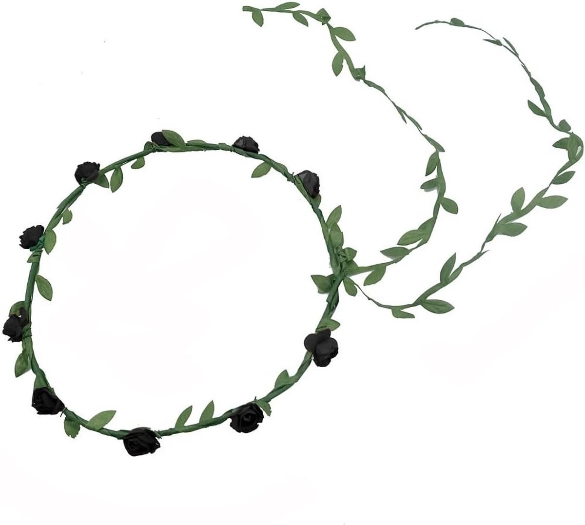 Bloemenkrans Hoofdband voor Vrouwen - Boho Haaraccessoire voor Bruiloft, Feest en Verjaardag met Bladeren en Bloemen