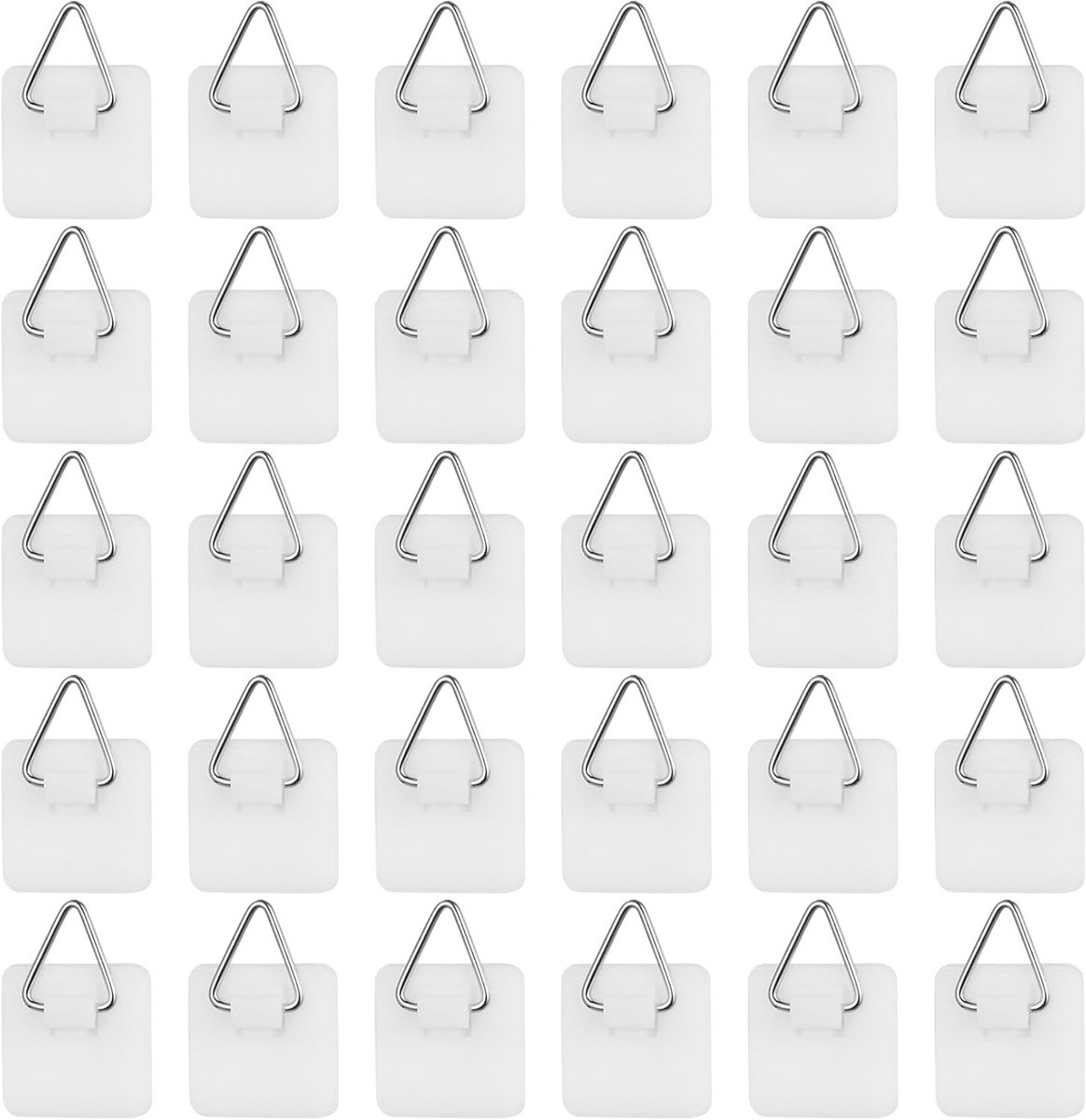 30 stuks zelfklevende fotohaken voor eenvoudig ophangen, ideaal voor foto's, posters en canvas zonder boren