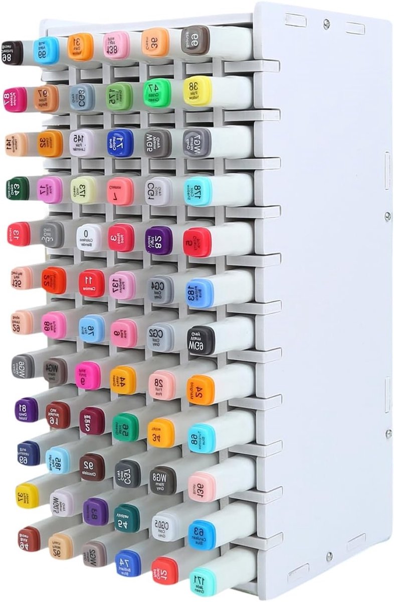 Organizer voor Pennen met 72 Compartimenten, Duurzaam PVC, Geschikt voor Thuis, Kantoor en School, Perfect voor Markers en Schrijfgerei