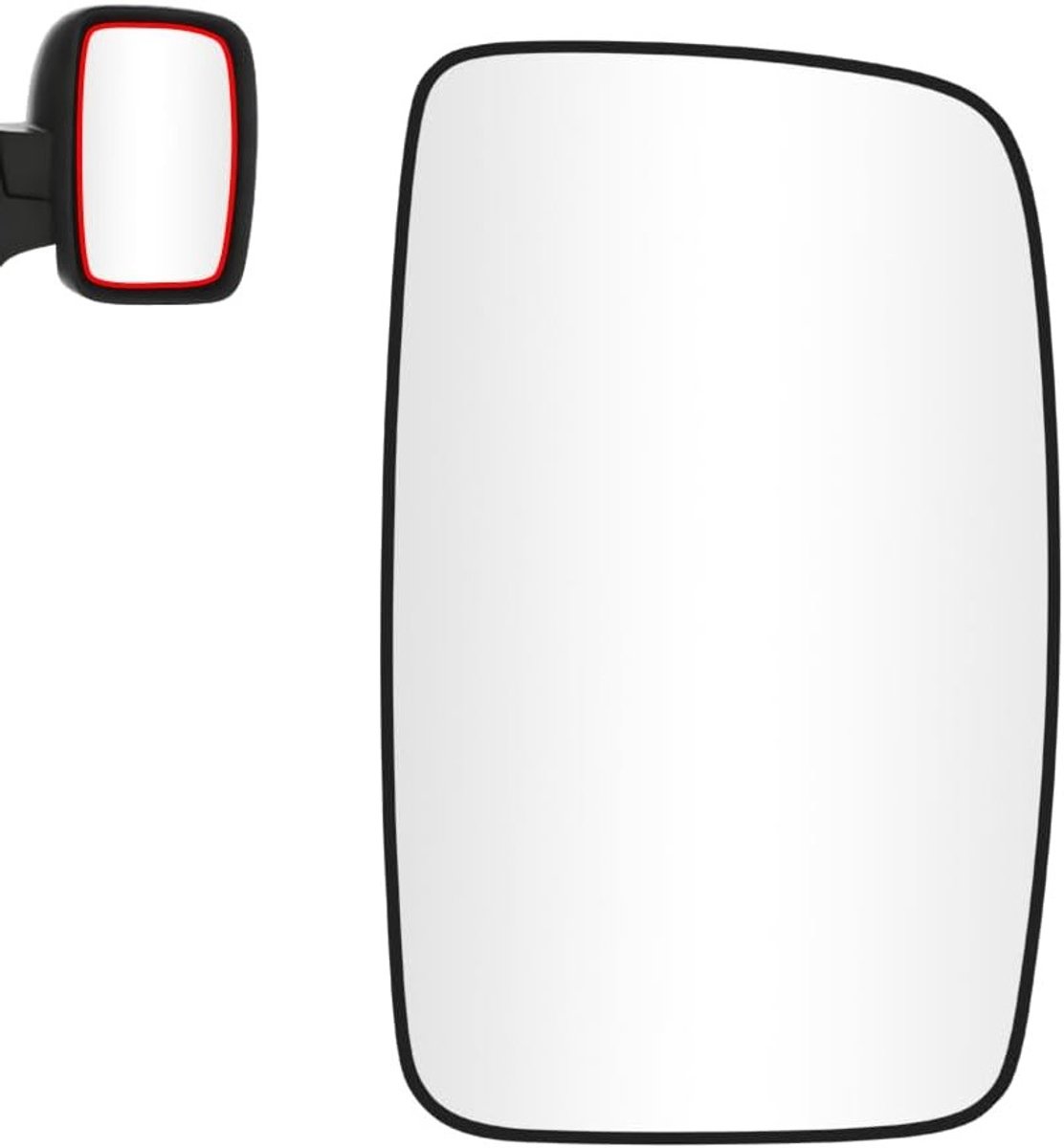 Verwarmd Buitenspiegelglas voor Citroen Jumpy, Peugeot Expert, Fiat Scudo en Toyota Proace (2007-2016) - Vervangend Spiegelglas Bestuurderszijde Links