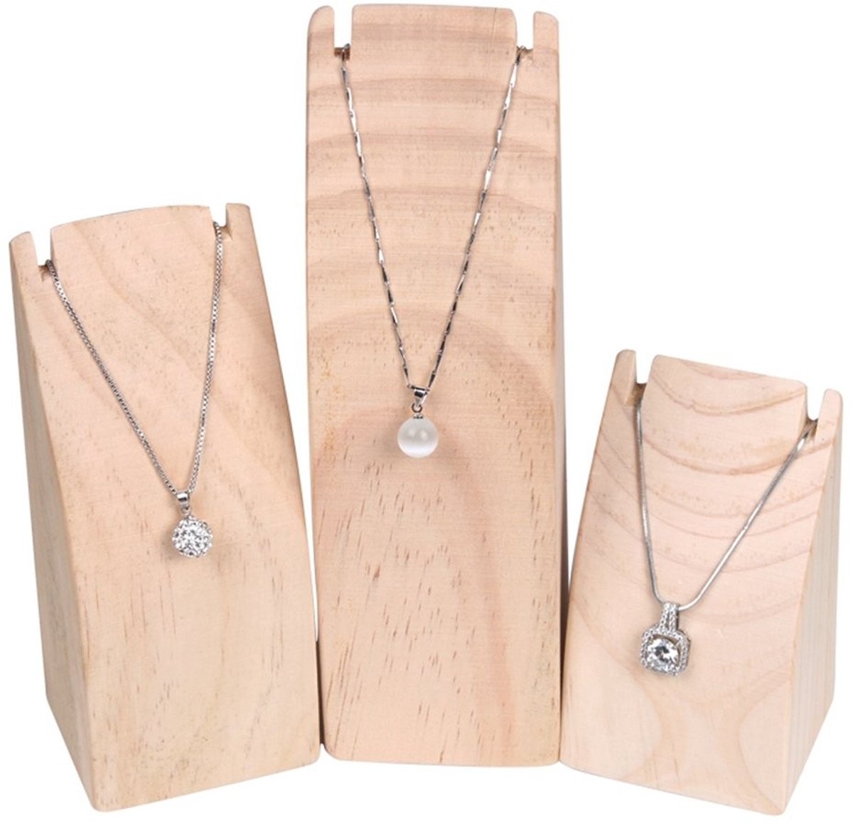 aladdien - Houten Display Stand - Organizer voor Sieraden - Perfect voor Halskettingen en Armbanden - Voor op Bureau of Dressoir - Elegant en Functi...