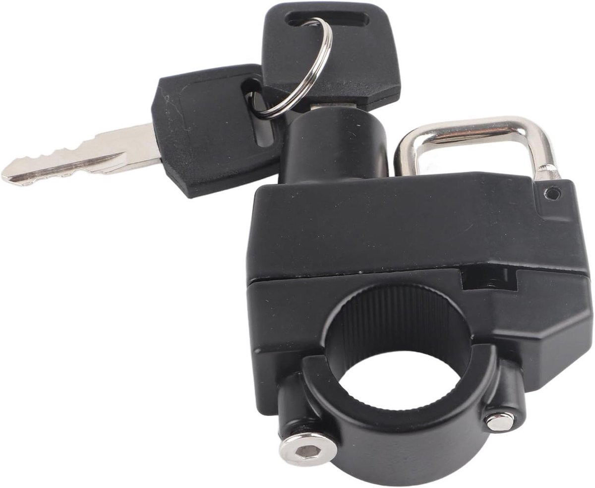Motorhelmslot - Helmslot Motorsloten - Helm Beveiligen - Metaal Constructie - 22 Mm Stuur - Zwart