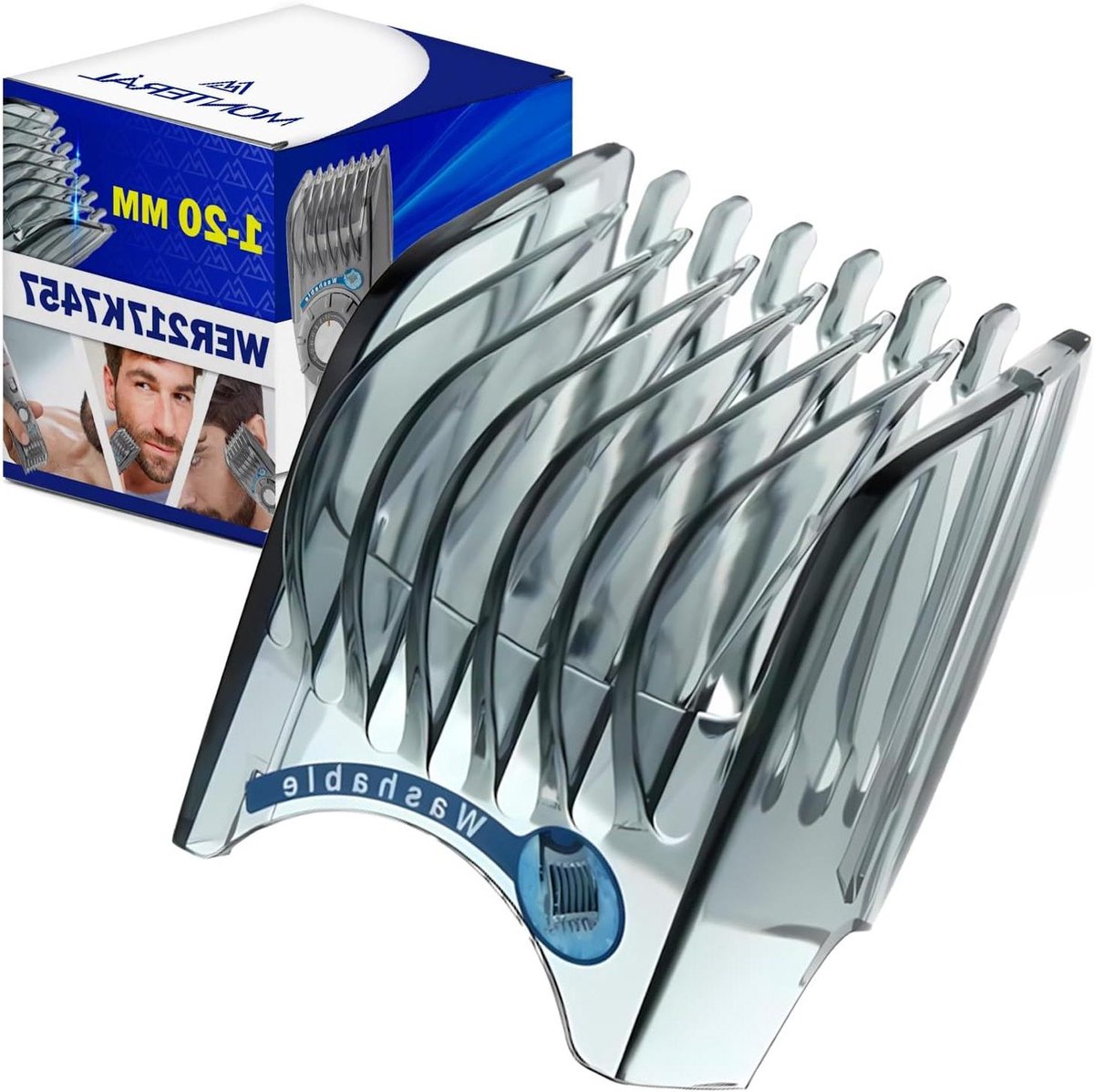 Opzetkam Tondeuse - Opzetstuk Baardtrimmer - Haar Stijlen - Originele Code - 1-20 mm - Zwart