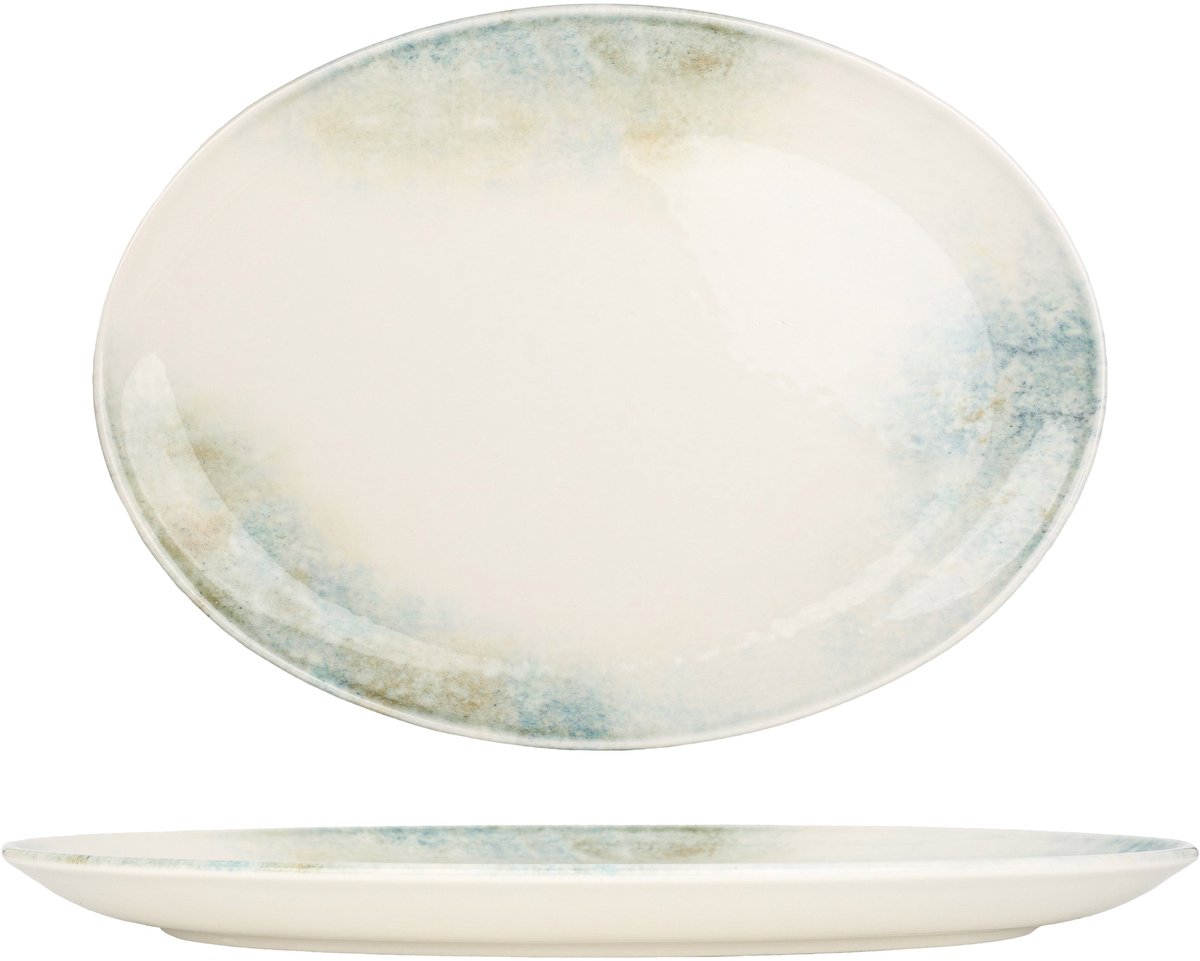 Kütahya Porselen Serveerschaal - Earth - Porselein - 33x19 cm - set van 2