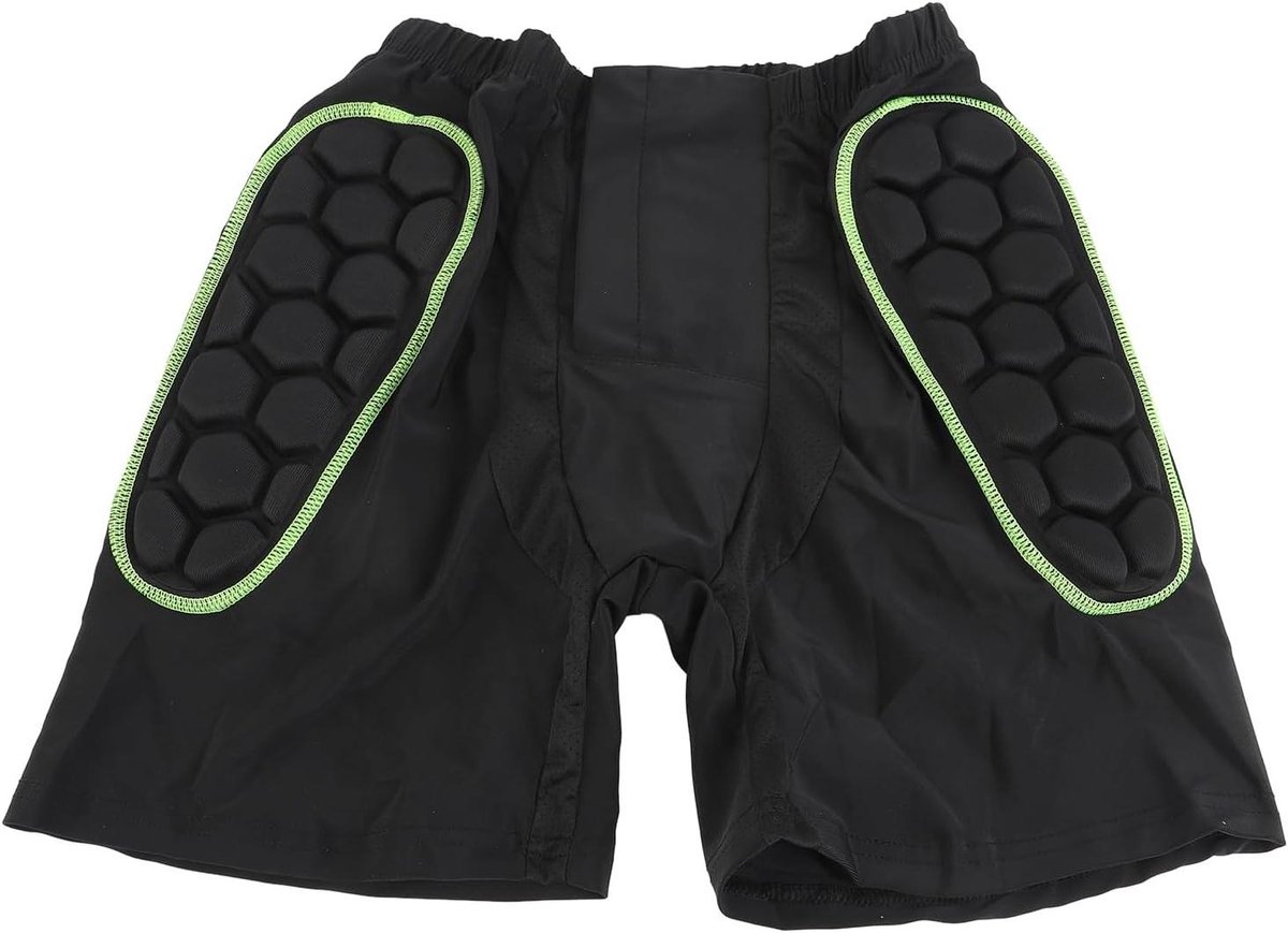 Beschermende Shorts - Gevoerde Shorts Stuitbeen - Sport Bescherming - Schokabsorberende Vulling - Unisex - Zwart