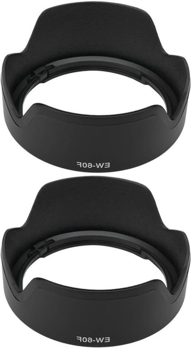 - Lens Hood - Zonnekap - Compatibel - Zwart - EF-M18-150mm F3.5-6.3 IS STM - Zwart Lenskap 2 Stuks - EW-60F - Toepasbaar op 55mm Lenskap - 75.1x31.4mm - Geschikt voor EF-M18-150mm F3.5-6.3 IS STM Lens.