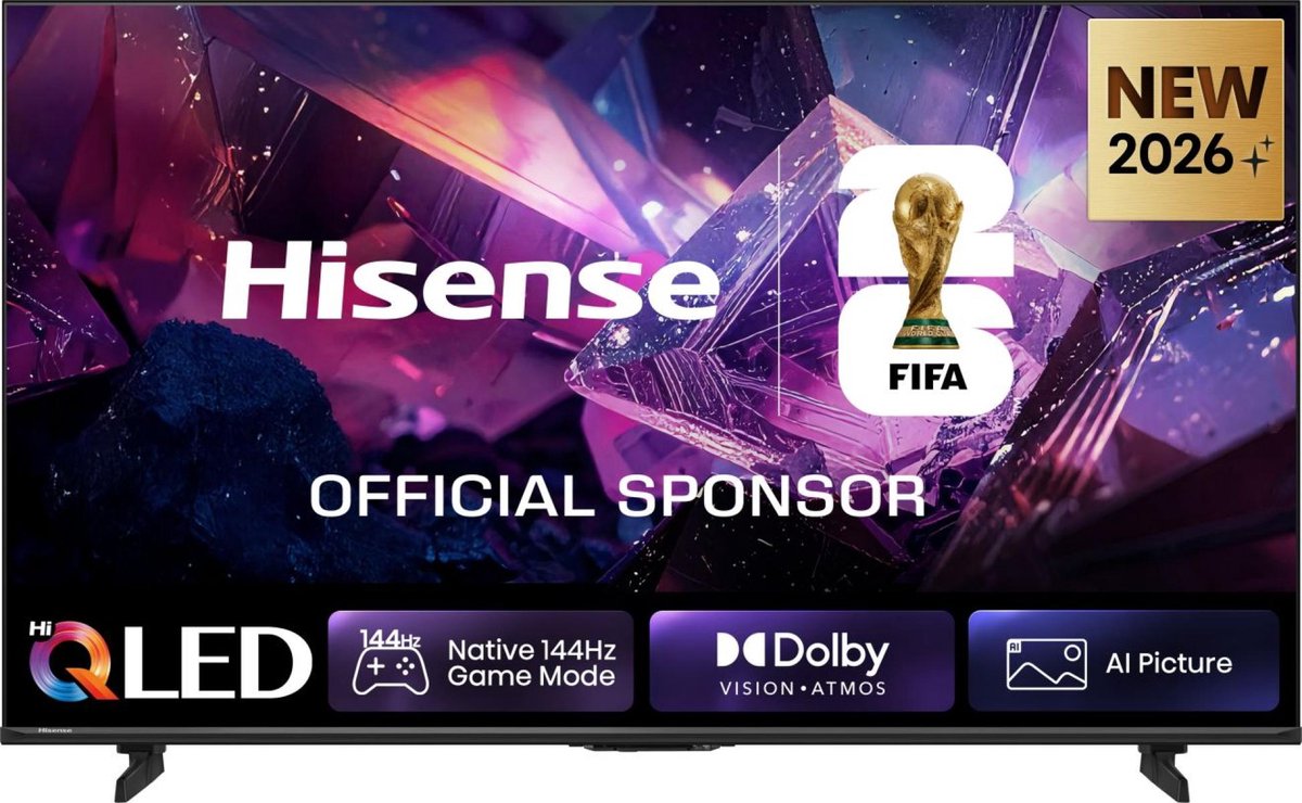Hisense 65E7S PRO SmartTV - 65 inch - 4K Hi-QLED - 2026 - Native 144Hz Game Mode - Hi-QLED Colour - Built-in Subwoofer - AI Picture - AI Smooth Motion - AMD FreeSync Premium - Dolby Vision Atmos