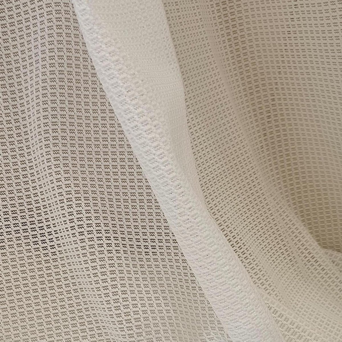 Voile gordijnen - Tule gordijnen - Raambekleding - Semi-transparant - 132 x 214 cm - Wit