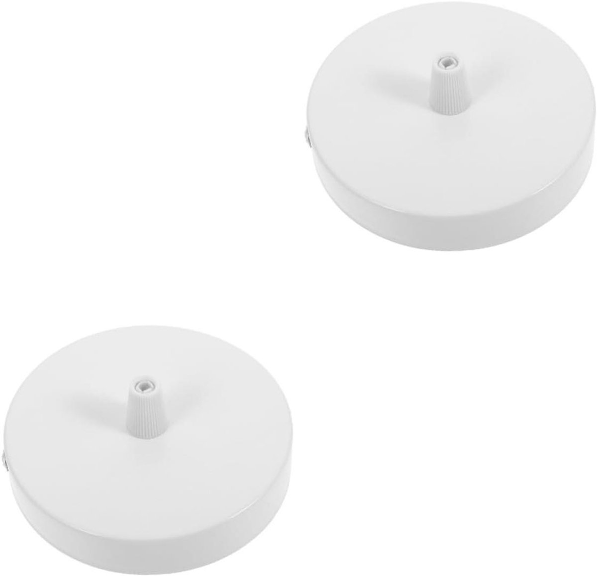 Plafondlamp Montagebeugel - Lampbevestiging Plaat - Hanglamp Ophangen - Metalen Constructie - 10 x 10 x 4 cm - Wit