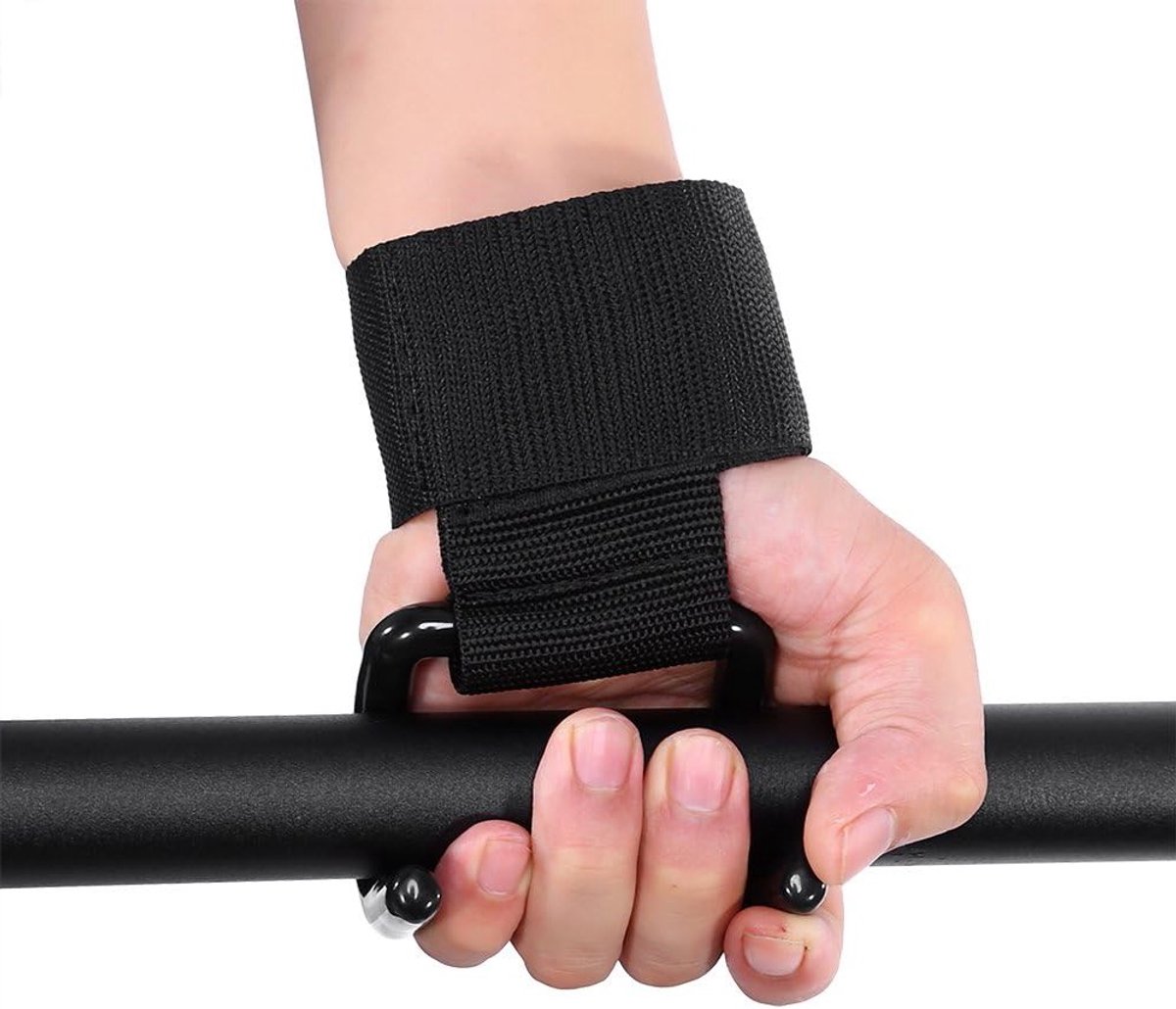 Verbeterde grip haken voor gewichtheffen, deadlift en pull-up, unisex polsband voor optimale trainingservaring
